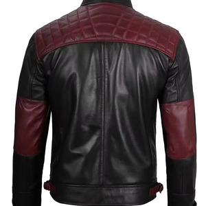 Veste bomber en cuir imperméable de haute qualité avec logo personnalisé, col montant, effet cuir résistant pour hommes - Product Image 2