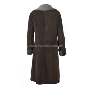 2026 OEM Hot Selling Dark Brown Sheepskin Leather Shearling Coat For Women's High Quality <b>Plus</b>-<b>Size</b> Low Moq Winter Fashion Coats - Product Image 2