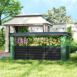 กระถางปลูกต้นไม้เหล็กชุบสังกะสีใหม่เอี่ยมสำหรับตาข่ายสวน - Product Image 2