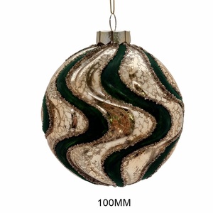 Adornos Navideños de Cristal Pintados a Mano de Lujo, Bolas de Navidad Circulares de Cristal a Todo Color, Decoraciones Clásicas para Árboles de Navidad - Product Image 2
