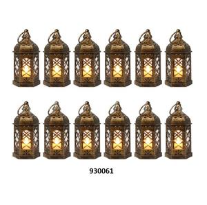 Single Tea Light Table Lantern with Metal <b>Sheet</b> and <b>Glass</b> Candle for Home Decoration for Christmas - Product Image 3