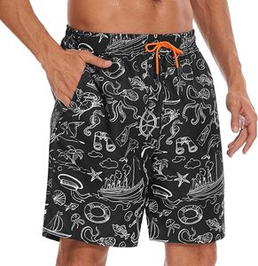 Shorts de plage pour hommes de haute qualité en gros, été, 100% polyester, décontractés, logo personnalisé sur le devant, séchage rapide, imperméable - Product Image 6