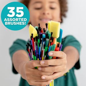 Bview Art 8 différents types de pinceaux 35 pinceaux tout usage Pack de valeur idéal avec des aquarelles, <span class=keywords><strong>acrylique</strong></span> - Product Image 2