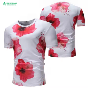 T-shirts pour hommes de qualité supérieure, vente en gros OEM, col rond, logo personnalisé, coupe ample, 100 % polyester, anti-plis, respirant, pour l'été - Product Image 4