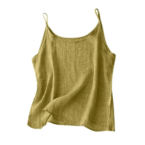 Top Deal Mujeres Sin mangas Tejido O-cuello Tanque Cami Color sólido Alta calidad Hogar y vestido de noche Bangladesh Hecho Precio de fábrica - Product Image 4