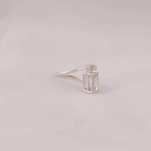 Anillo de CVD de diamante cultivado en laboratorio, anillo de propuesta de oro blanco sólido de 14 quilates, 2 unidades únicas a la moda para mujer - Product Image 2
