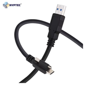 Câble de caméra USB 3.0 A mâle vers Type-C mâle avec vis, transmission de données haute vitesse, connecteur durable