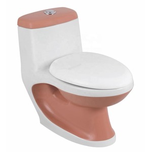 Nouveau style américain moderne WC salle de bain moderne S-Trap monté au sol en céramique siphonique chasse d'eau une pièce toilette - Product Image 3