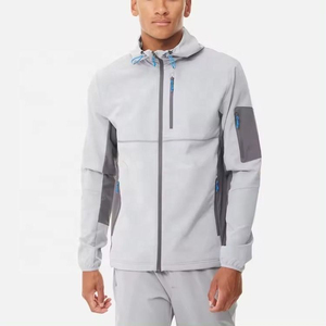 Wholesale OEM 100% Nylon Windbreaker 2 Piece Streetwear for Men Hooded Color Block Jacket & <b>Jogger</b> Set Winter Tracksuit - Product Image 1