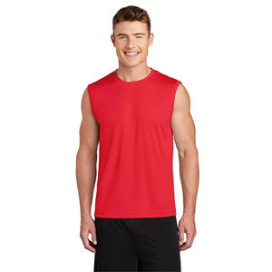 Camiseta Deportiva Roja de Alto Impacto para Hombre, Elástica, Fresca y Cómoda para Entrenamientos Diarios y Deportes de Verano - Product Image 1