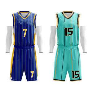Nom personnalisé basket-ball ensemble de vêtements respirant jaune sublimation maillot uniforme vente en gros conception basket-ball porter - Product Image 4