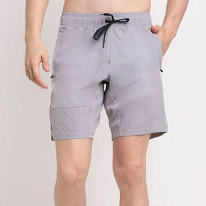Shorts de plage personnalisables pour hommes, 100% coton, tissu respirant léger à séchage rapide, fermeture à cordon - Product Image 1