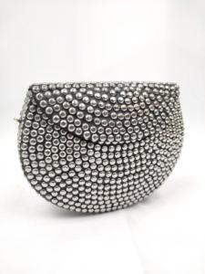 Elegant Alloy Metal <b>Clutch</b> for Women Premium Evening Bag with Crystal <b>Embellishments</b> and Chain Strap - Product Image 3