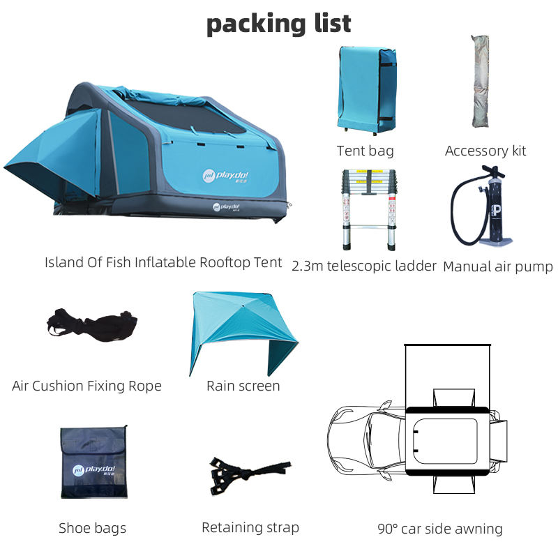 Tente avec auvent de côté de voiture de 90 degrés