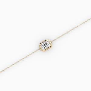 925 Silver 0.50ct Moissanite <b>Diamond</b> Emerald <b>Diamond</b> Bezel Solitaire <b>Bracelet</b> Elegant Vintage Style - Product Image 1