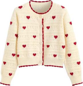 Suéteres de Punto de Cachemira con Intarsia de Corazón de Amor para Hombre, Diseño Nuevo y Lujoso - Product Image 1