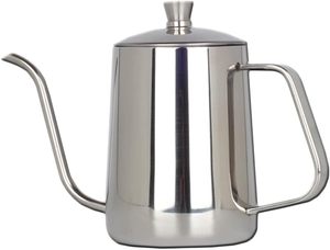 Stainless Steel Gooseneck Kettle Long Narrow Spout Hand Drip <b>Tea</b> Pot Lid for Home Travel Outdoor Coffee <b>Maker</b> Metal Material - Product Image 6