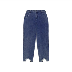 Classic Vintage High-Waisted Ripped <b>Jeans</b> | Distressed Denim for Men and Women in Trendy Style - Product Image 5