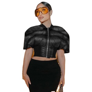 Mode hiver noir épaissir court rembourré veste doudoune veste bulle veste 2025 - Product Image 4