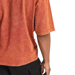 Léger séchage rapide 100% coton hommes imprimé lavage à l'acide T-Shirts vêtements de mode bas prix coupe ample T-Shirts pour hommes - Product Image 6