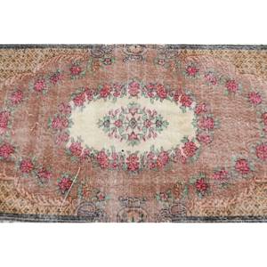 Alfombra turca de lana clásica Beige de 4x7 pies, diseño de retazos bohemios para entrada, pasillo, sala de estar, alfombras de látex de forma Rectangular - Product Image 5