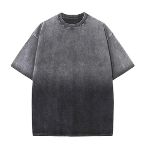 T-shirt Homme Oversize Personnalisable en Coton 100% avec Logo, Effet Vieilli et Broderie, Lavage Acide, Style Streetwear, Vente en Gros 2026 - Product Image 5