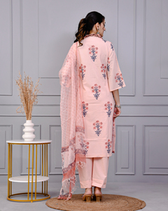 Ensemble de costume en coton Neel Tara avec dupatta Kota Doriya - Product Image 4