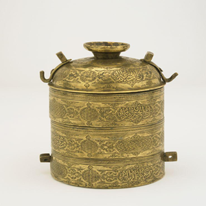 Fiambrera Tiffin de cobre de 3 niveles de latón puro, diseño maravilloso, caja Tiffin de Picnic de cobre de forma redonda con asa al por mayor - Product Image 3