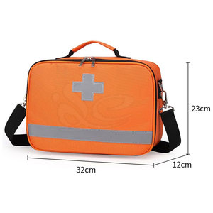 Bolsa de primeros auxilios ligera naranja Nylon de alta calidad con forro de algodón cómodo Cierre de cremallera Durabilidad superior - Product Image 2