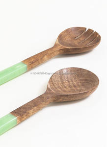 Best Sale Handmade Wood <b>Serving</b> <b>Spoon</b> & Fork Set From Indian Exporter - Product Image 4