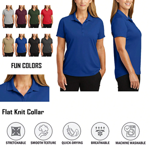 Nuevo diseño, venta al por mayor, Polo transpirable personalizado, camisetas de alta calidad con cuello Polo y camiseta Polo de manga corta para mujer - Product Image 6