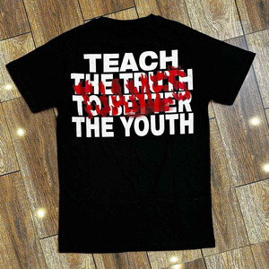 T-shirt de luxe pour homme Col uni Logo de marque personnalisé Impression DTG 100% coton respirant 300 GSM Vintage - Product Image 5