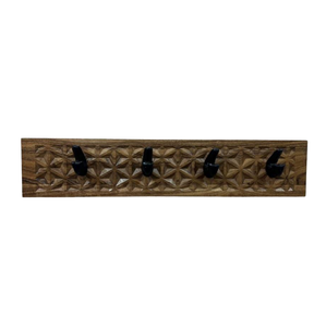 Gancho de pared de cara de ciervo con revestimiento negro de lujo en Base de madera Colgador decorativo elegante montado en la pared para la entrada del hogar y la decoración rústica - Product Image 6