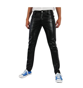 New Arrival High Quality <b>Black</b> Leather <b>Pant</b> Hot Selling Sheepskin Leather <b>Pant</b> Custom Made - Product Image 1