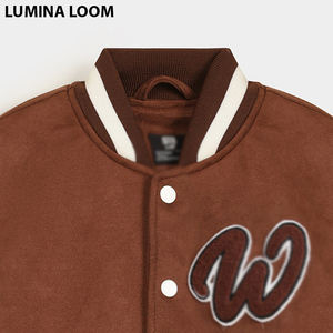 Venta caliente béisbol Varsity chaqueta para hombres otoño 2024 moda transpirable Stand Collar High Street prendas de vestir exteriores poliéster/algodón - Product Image 6