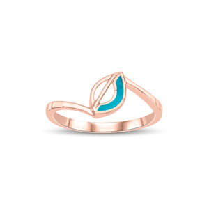 Rose Gold Plated Stainless <b>Steel</b> Zircon Geometric <b>Ring</b> for Her - Product Image 3