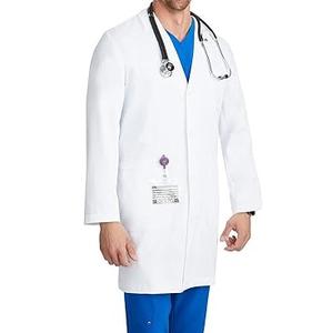 Customizable <b>White</b> Coat <b>Long</b> <b>Sleeve</b> Nurses Uniform for Men Breathable Workwear for Doctors Lab Researchers for Hospital Lab Coat - Product Image 1
