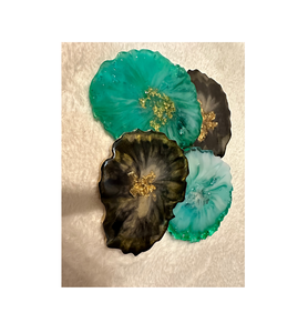 Posavasos de resina epoxi único, diseño y bandeja, posavasos de resina epoxi para café, té, bebida, producto a la venta - Product Image 3