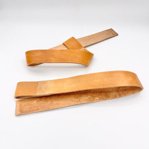 Gimnasio entrenamientos 100% correa de elevación de cuero genuino Deadlifting entrenamiento agarre fuerza ajustable antideslizante Powerlifting muñequeras - Product Image 2