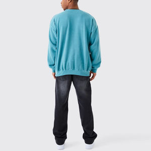 Sweat-shirts personnalisés effet délavé, en coton épais 100 %, coupe oversize, pour hommes, effet usé soleil, délavé à l'acide, unisexe - Product Image 6