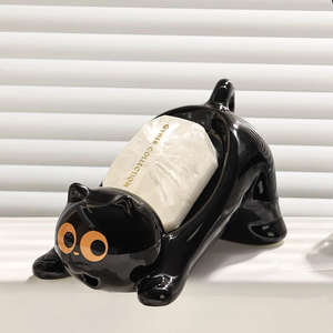 Porte-savon en céramique à clapet avec grands yeux, mignon, pour la salle de bain, avec couvercle et trous de drainage, garde le savon propre et sec - Product Image 4