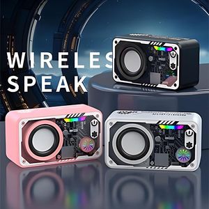 Haut-parleur Bluetooth Futuriste Transparent LED, Léger, Chargement Type-C pour Téléphone Portable Universel et Appareil Bluetooth - Product Image 4