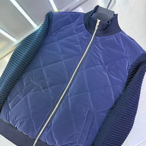 เสื้อกันหนาวขนเป็ดมีฮู้ดสำหรับผู้ชาย, เสื้อแจ็คเก็ตผ้าซาตินคอวีมีกระเป๋ามีซิป - Product Image 4