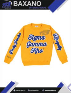 Sudadera de Invierno Sigma Gamma Rho, Sudadera con Bordado de Pretty Poodles, Logotipo Amarillo en la Parte Delantera, Ropa Universitaria de Hermandad, Personalizada - Product Image 4
