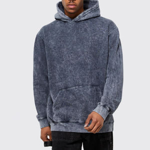 Sweat-shirts pour hommes en tissu doux de haute qualité avec logo personnalisé, lavage à l'acide, respirant, lavable, vente en gros de sweat-shirts pour hommes en lavage à l'acide - Product Image 4