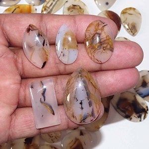 Agate naturelle Montana pierres précieuses en vrac mélange forme et taille Montana Agate Cabochon pierres précieuses en vrac Lot fabrication de bijoux - Product Image 4