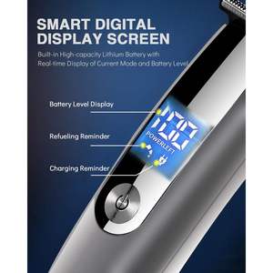 Kit de Afeitadora Eléctrica Recargable Inalámbrica 5 en 1 para Hombre, con Pantalla LED, Recortador de Vello Nasal y Afeitadora para Cara y Cuerpo, Lavable - Product Image 1