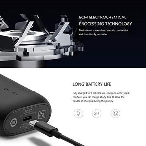 Afeitadora Eléctrica Recargable USB Portátil para Hombre, Afeitadora Rotativa Húmeda/Seca con Cabezales Flotantes, Resistente al Agua IPX7, para Uso Facial, Repuesto - Product Image 5