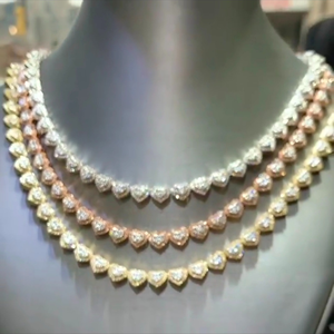 Cadena de Moda de Plata de Ley 925 con Moissanita Blanca de 8mm, Personalizada, Chapada en Oro de 24K, Unisex, Clásica, Superventas - Product Image 5