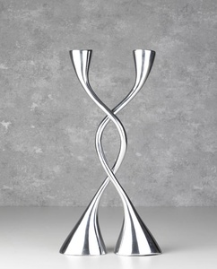 Soporte de vela de Metal plateado hecho a mano de alta calidad, centro de mesa de moda para el hogar, soporte para hacer velas de mesa - Product Image 1